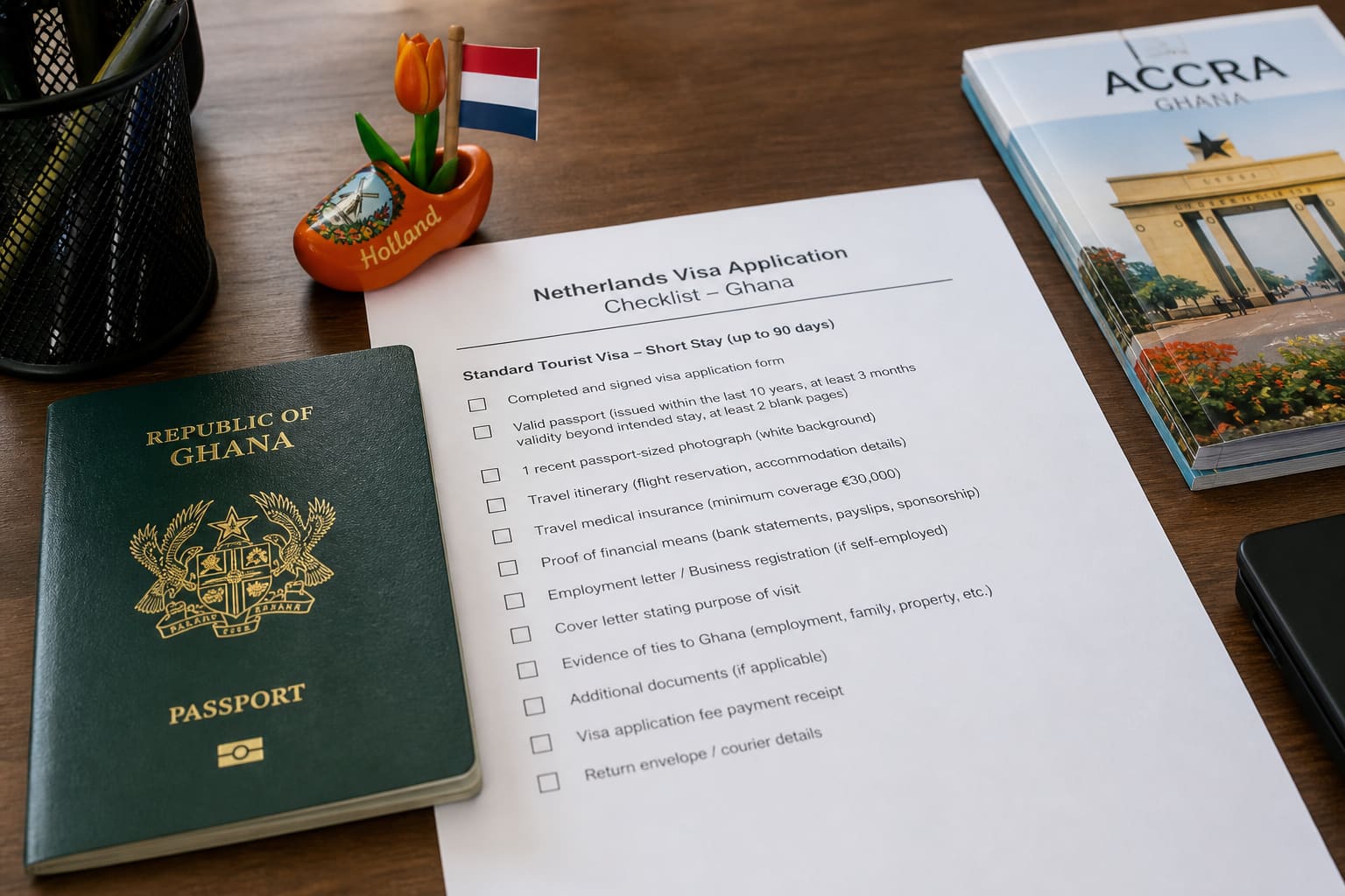Netherlands Visa from Ghana: Document Checklist Basics
