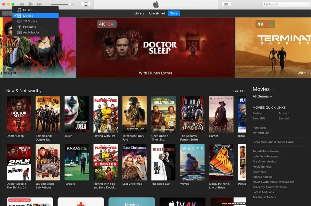 iTunes: Your Digital Movie Store