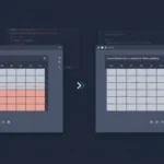 modern UI display showing an HTML table with obvious spacing differences between cells