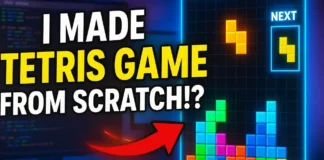 Tetris Game Built with Python from Scratch (Pygame Beginner Tutorial) I Built Tetris in Python from Scratch in 1 Hour