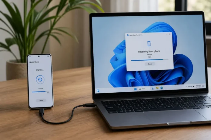 How to Share Files From Phone to PC (Quick Share, USB & Wireless)